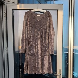 J. Jill Velvet Gray Dress